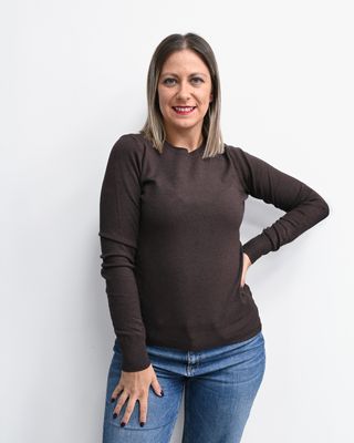 Maglia basic Vicolo girocollo cioccolato Maglia basic Vicolo girocollo cioccolato