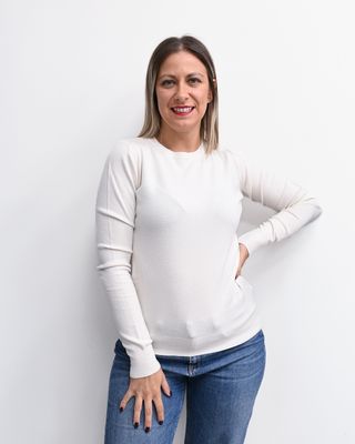 Maglia basic Vicolo girocollo panna Maglia basic Vicolo girocollo panna