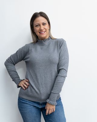 Maglia HaveOne con rouches grigio Maglia HaveOne con rouches grigio