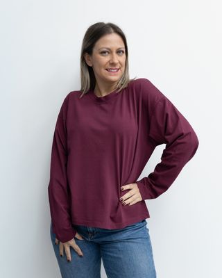Maglia basic HaveOne modello scatoletta bordeaux Maglia basic HaveOne modello scatoletta bordeaux