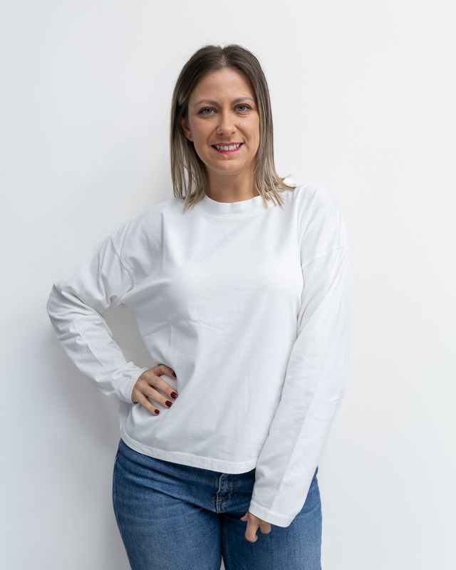 Maglia basic HaveOne modello scatoletta bianco