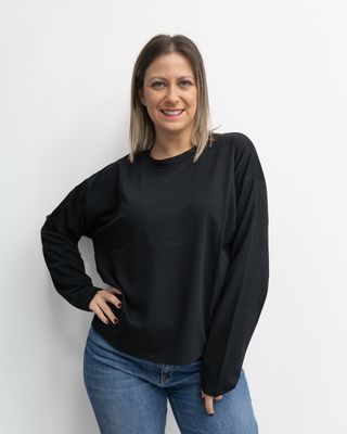 Maglia basic HaveOne modello scatoletta nero Maglia basic HaveOne modello scatoletta nero