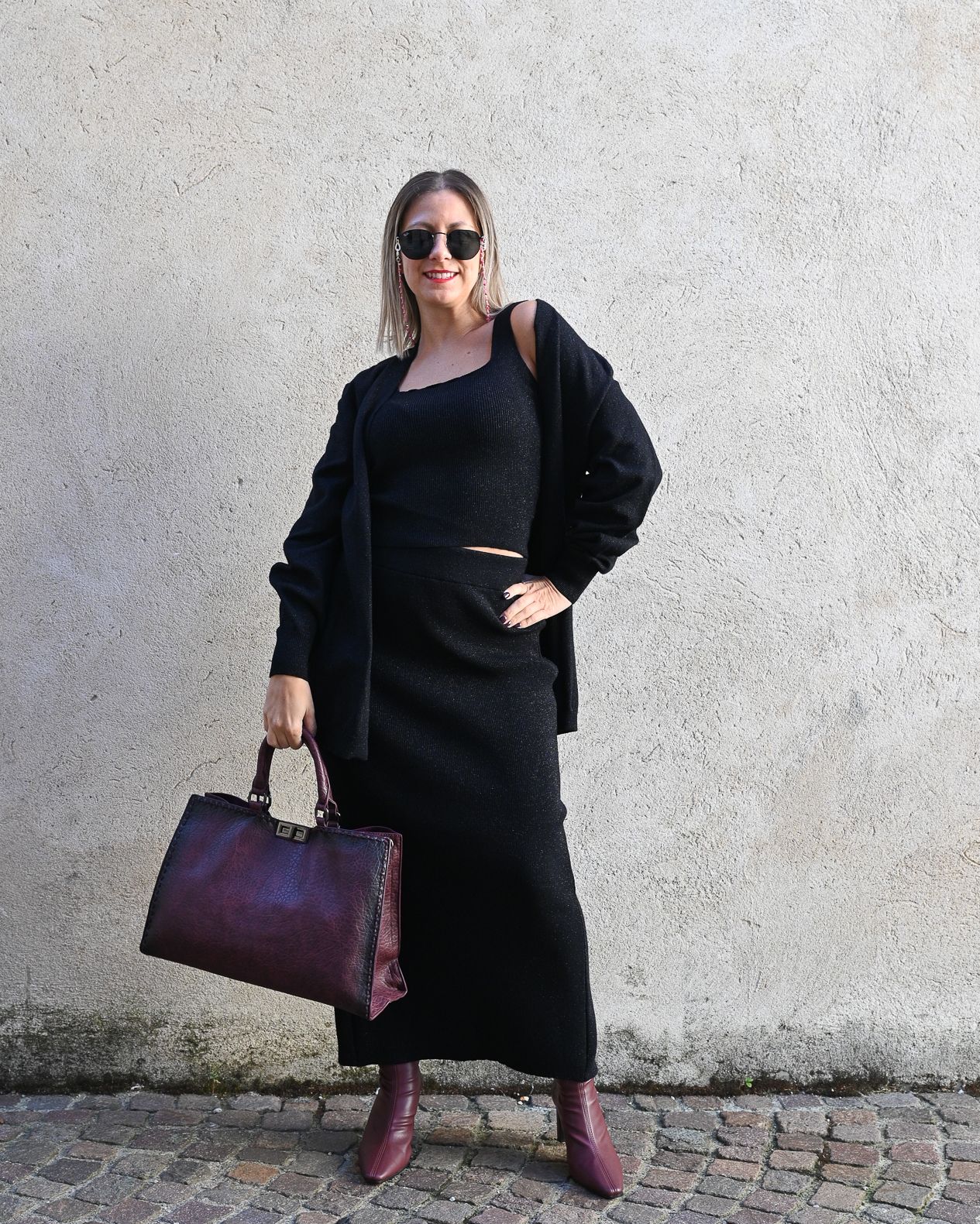 Coordinato HaveOne nero con glitter