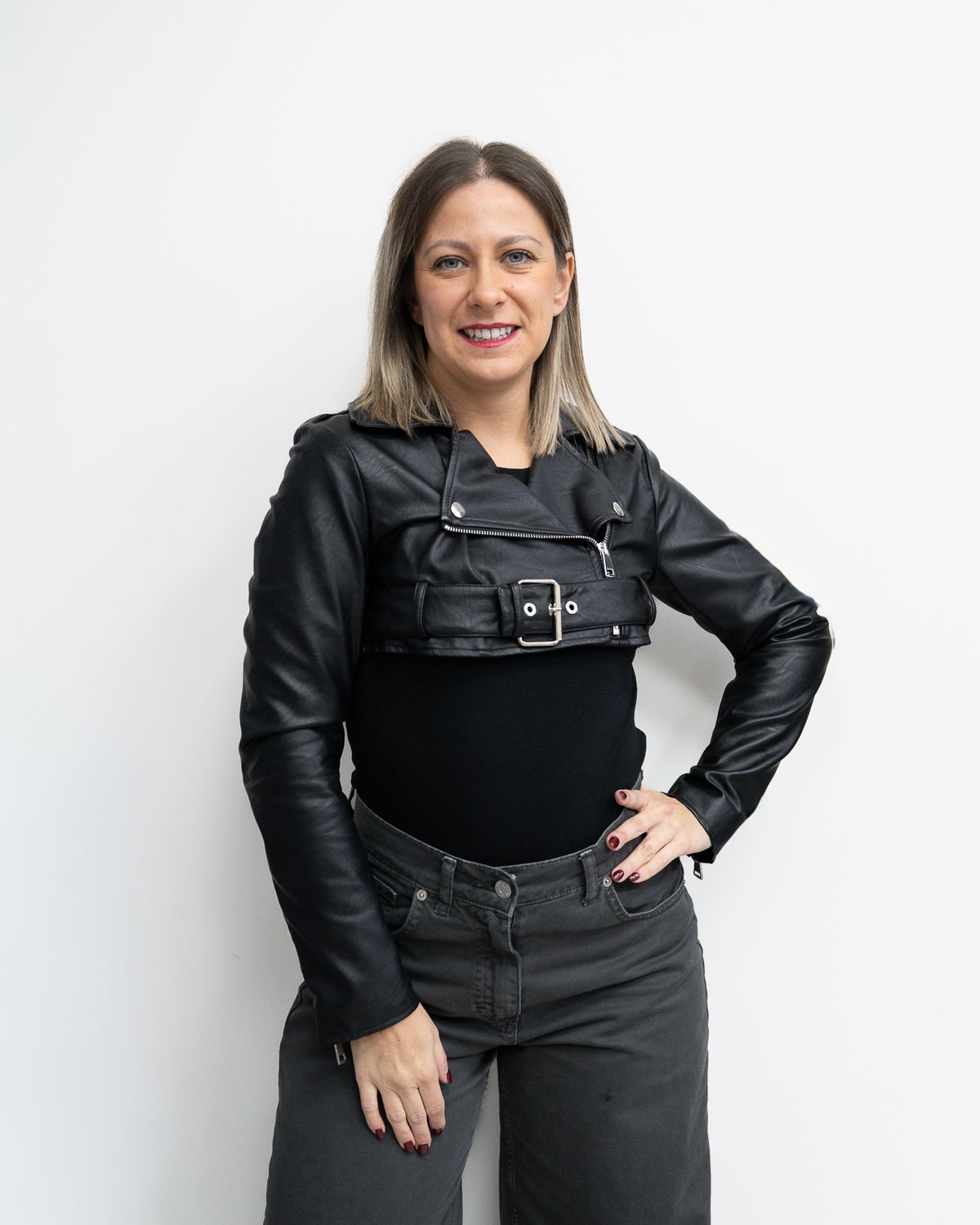 Giubbino cropped Vicolo nero in eco