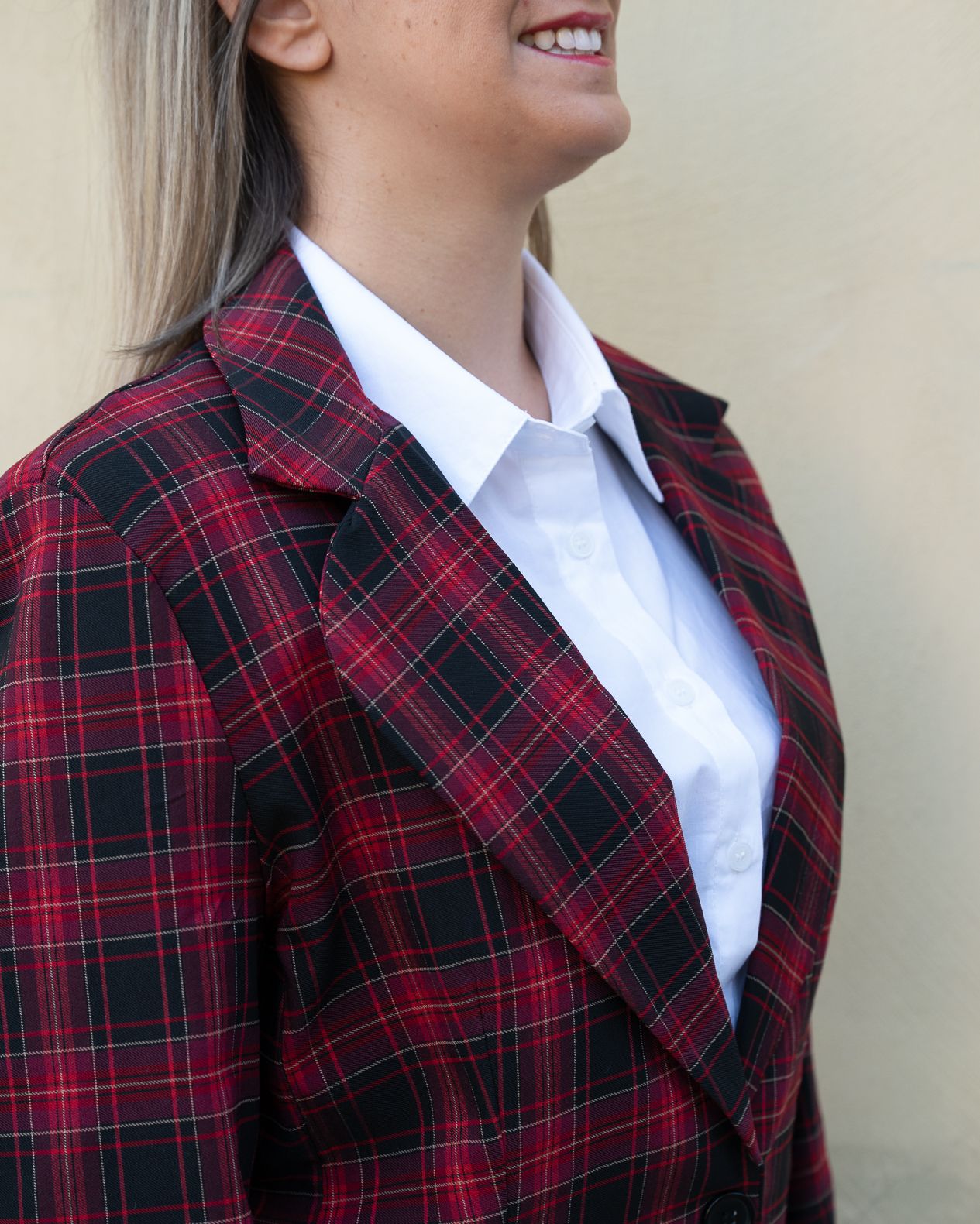 Blazer Susy Star rosso con check
