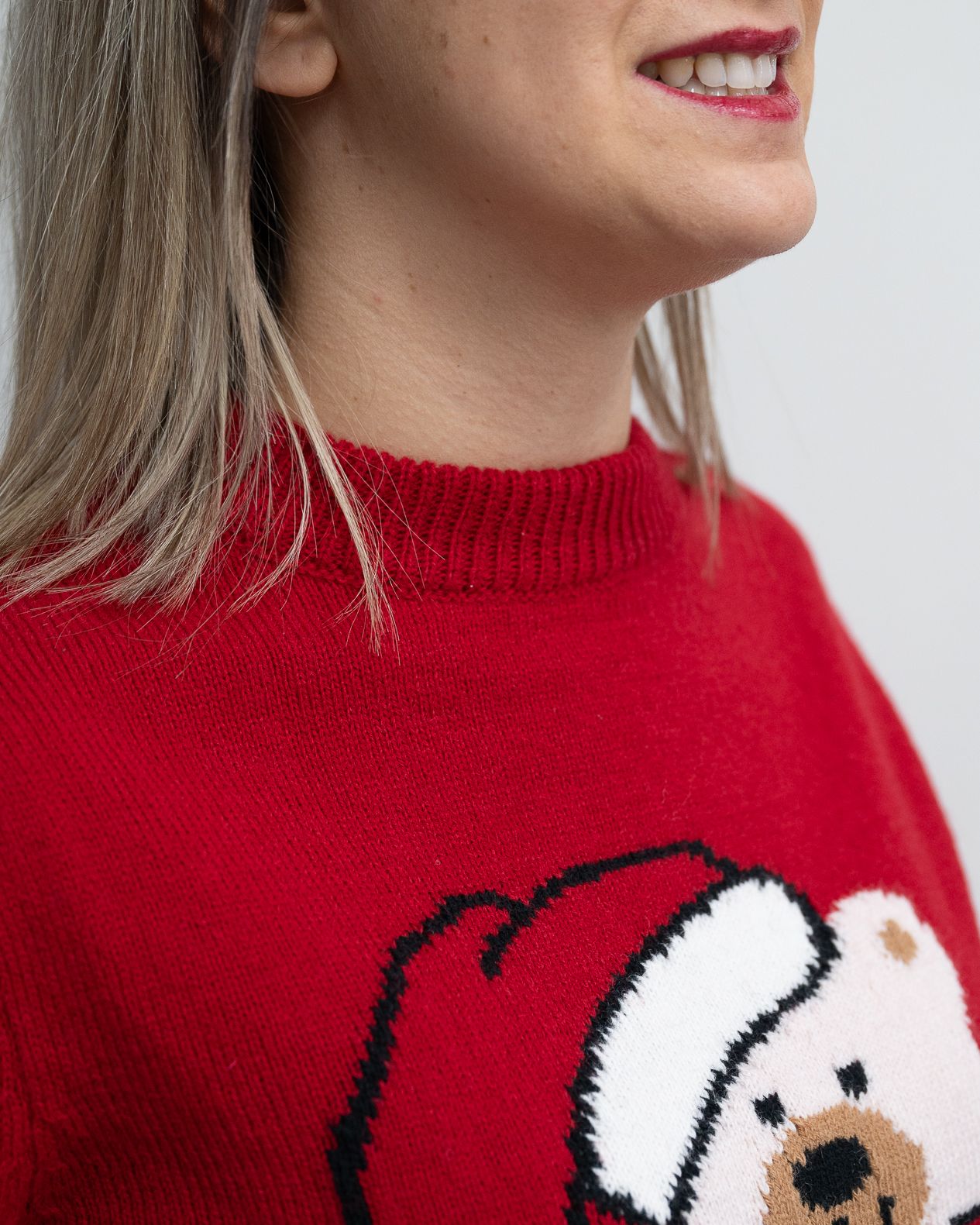Maglia con orsetto XMas Kontatto rosso