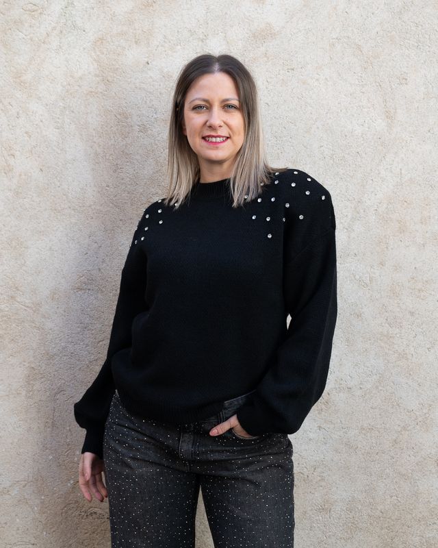 Maglia HaveOne con pietre nero