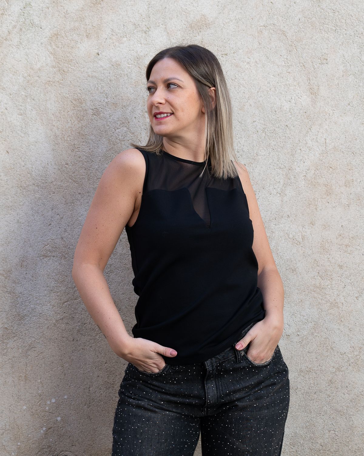 Blusa in tulle Vicolo nero Blusa in tulle Vicolo nero