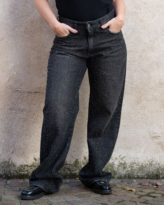Jeans Vicolo modello Melody con strass slavato