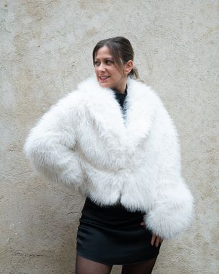 Ecopelliccia corta HaveOne bianco ottico