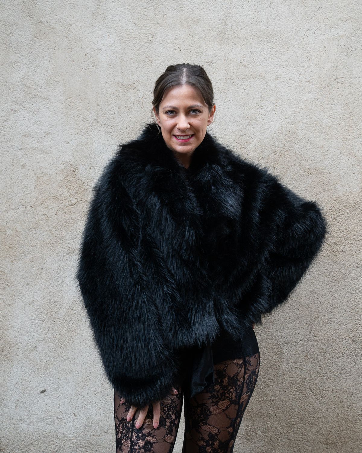 Ecopelliccia corta HaveOne nero