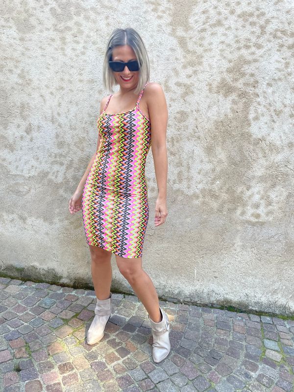 Abito Ethos F**k corto variante fucsia