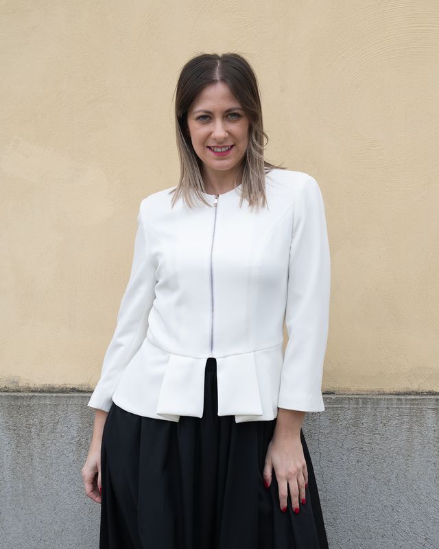 Blazer corto White Wise panna