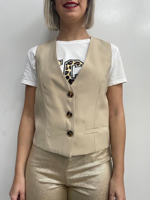 Gilet Susy Mix beige