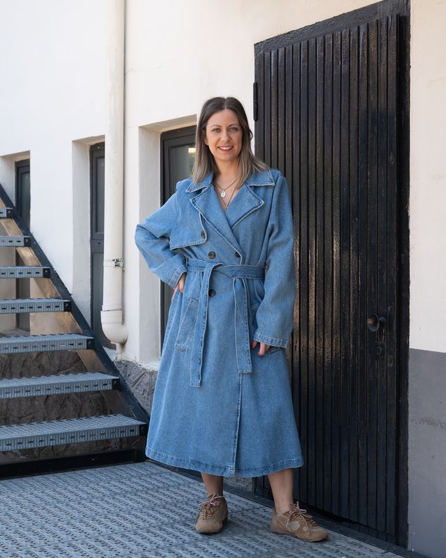 Trench Vicolo in denim