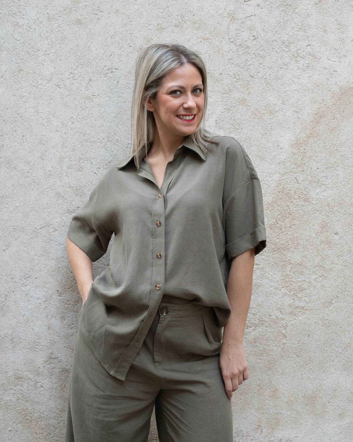 Camicia over Art Love verde militare Camicia over Art Love verde militare