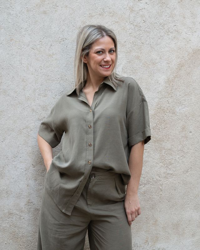 Camicia over Art Love verde militare Camicia over Art Love verde militare