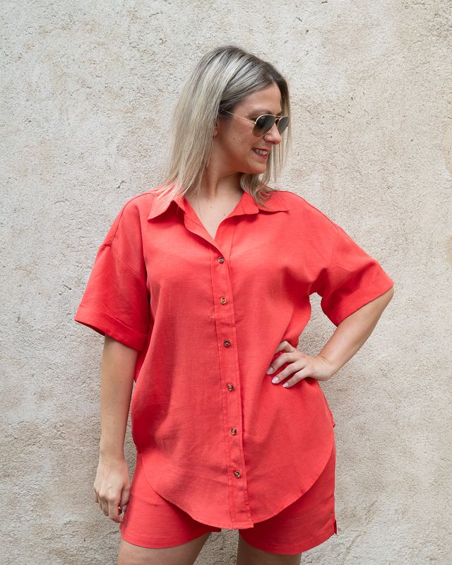 Camicia over Art Love rosso Camicia over Art Love rosso