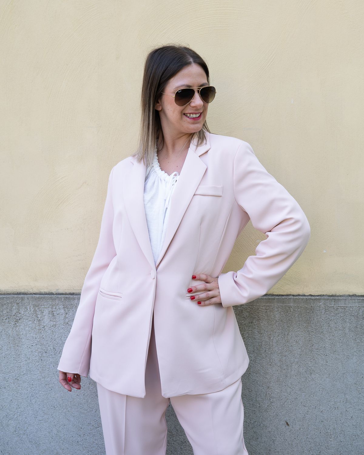 Blazer Maryley rosa cipria