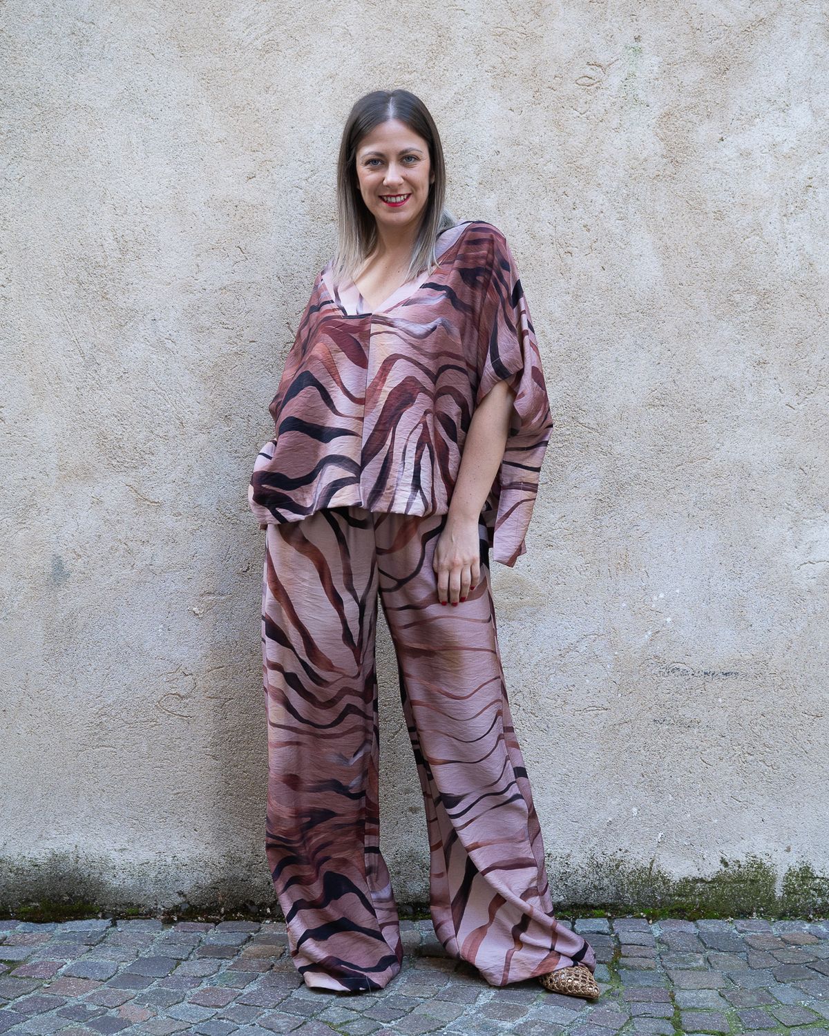 Coordinato Haveone a fantasia sui toni rosa