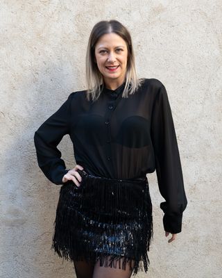 Camicia in raso Vicolo nero