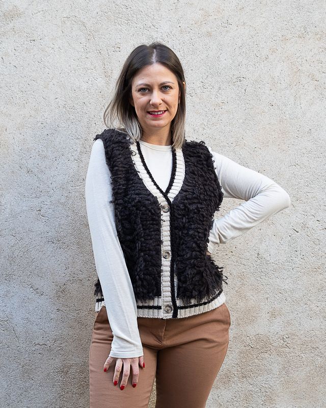 Gilet Philia Loft crema e moro Gilet Philia Loft crema e moro