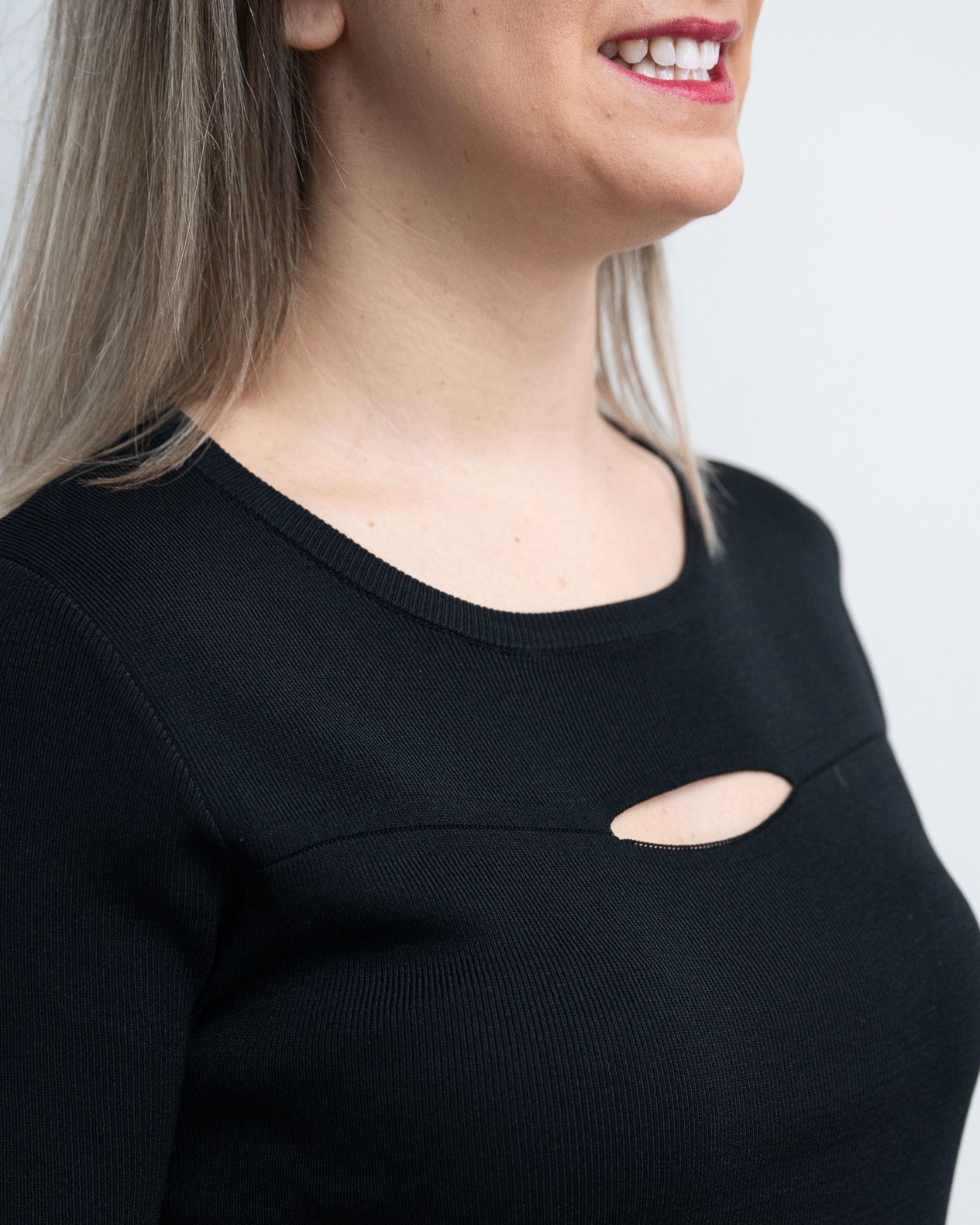 Maglia Gabriella Gucci con apertura a goccia nero