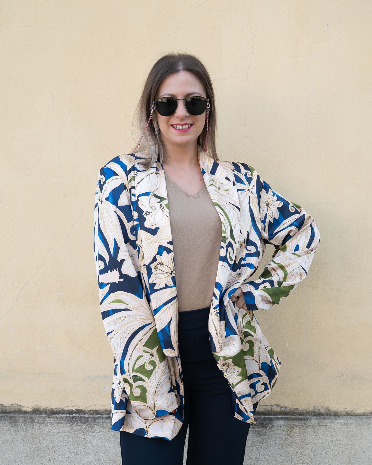 Blazer over Susy Star fantasia fiorata