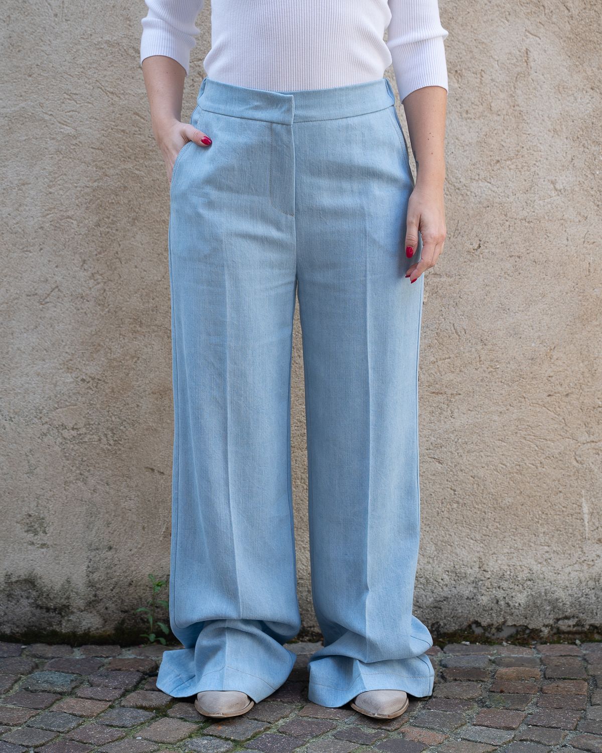 Pantalone Maryley in tela denim