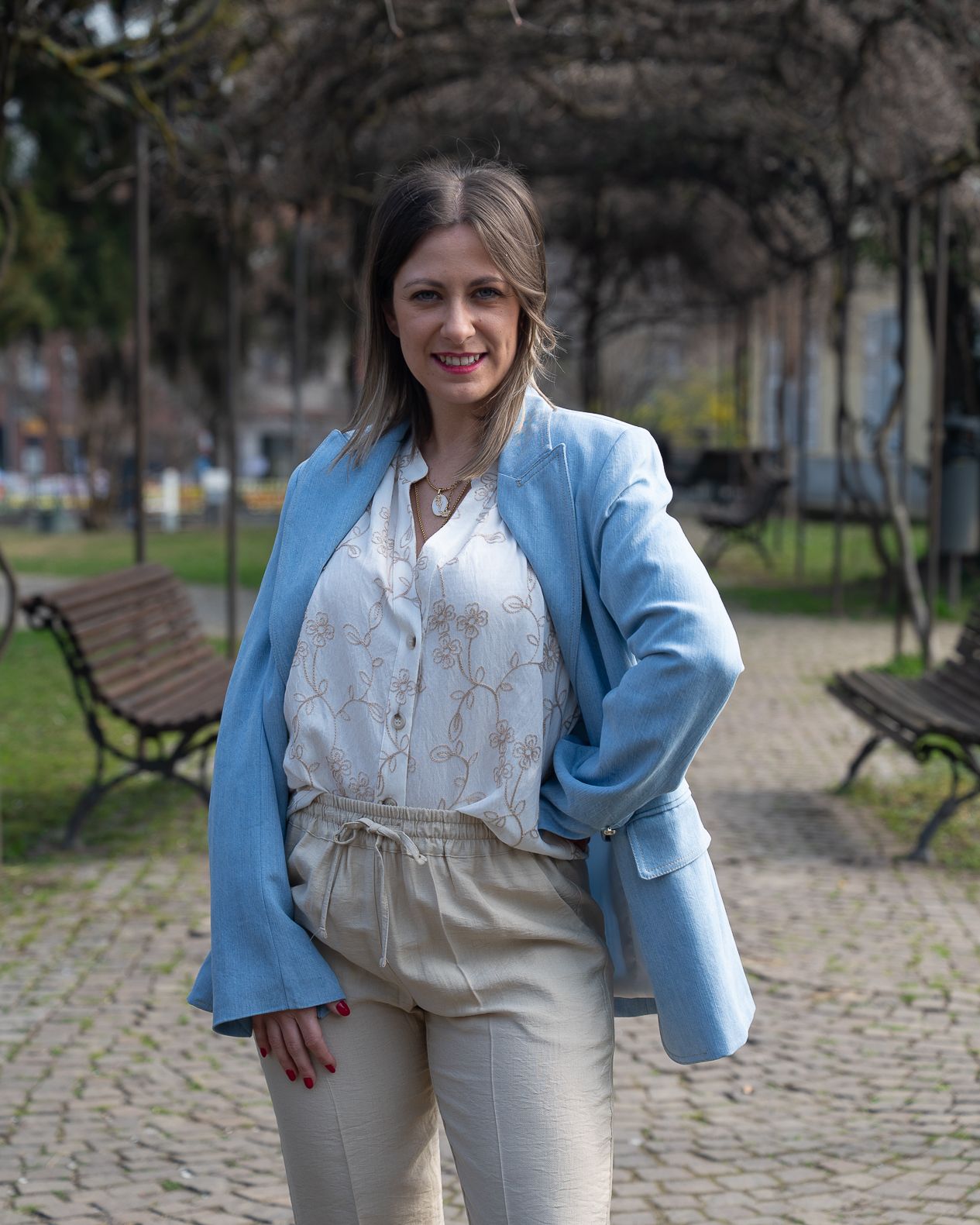 Blazer Maryley in tela denim