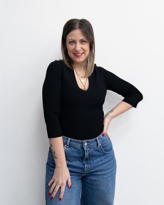 Maglia Art Love con manica 3/4 scollo a V nero