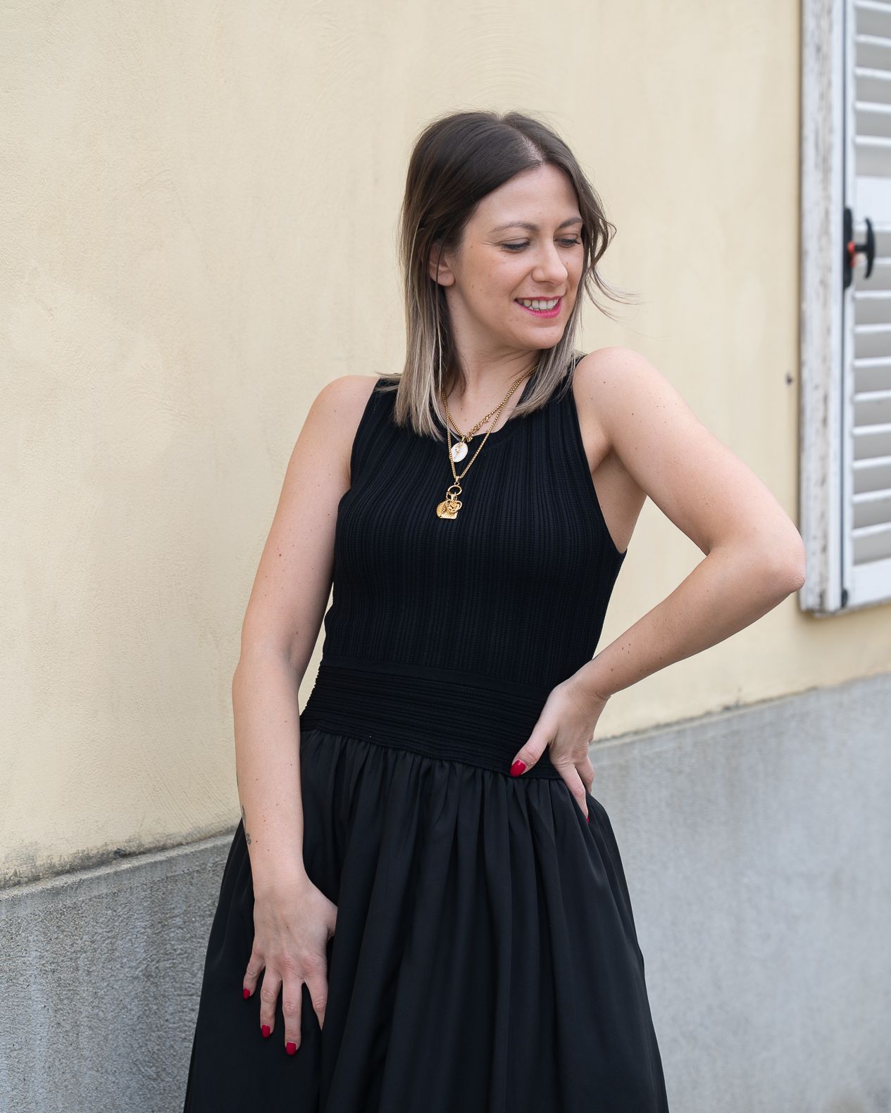 Abito lungo Art Love nero