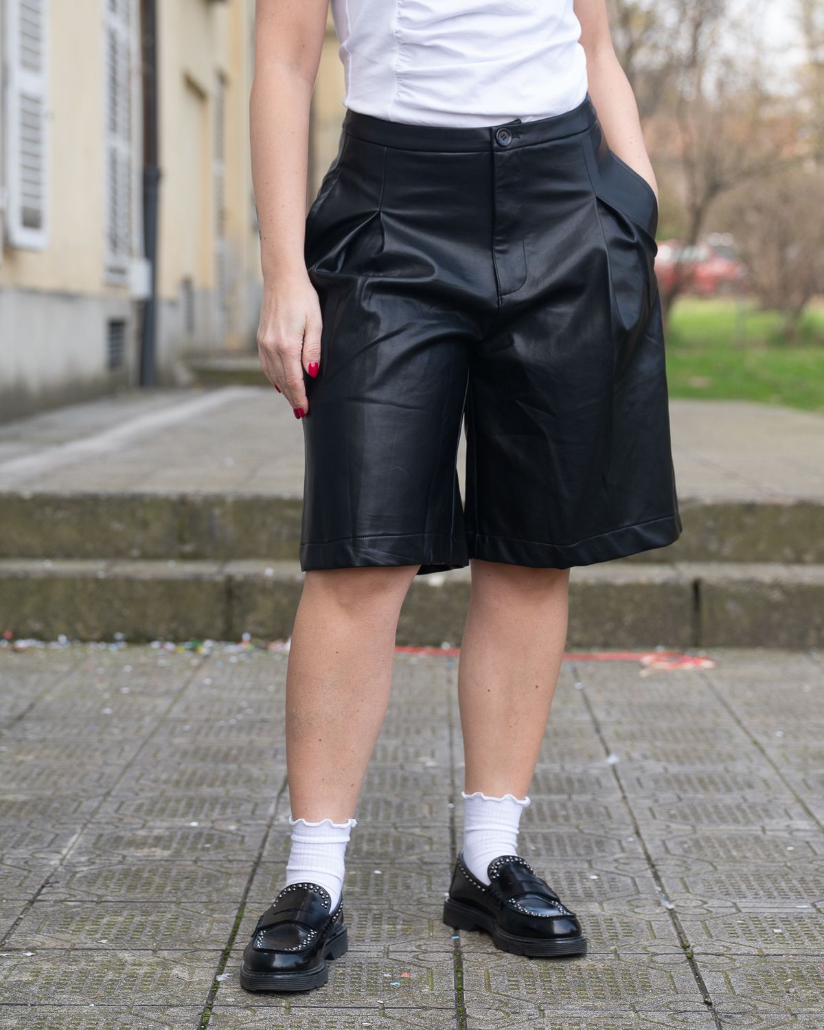 Bermuda in eco Gabriella Gucci nero Bermuda in eco Gabriella Gucci nero