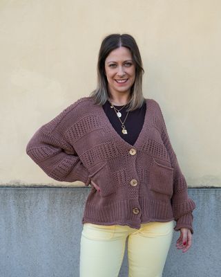 Cardigan HaveOne con bande in rilievo phard