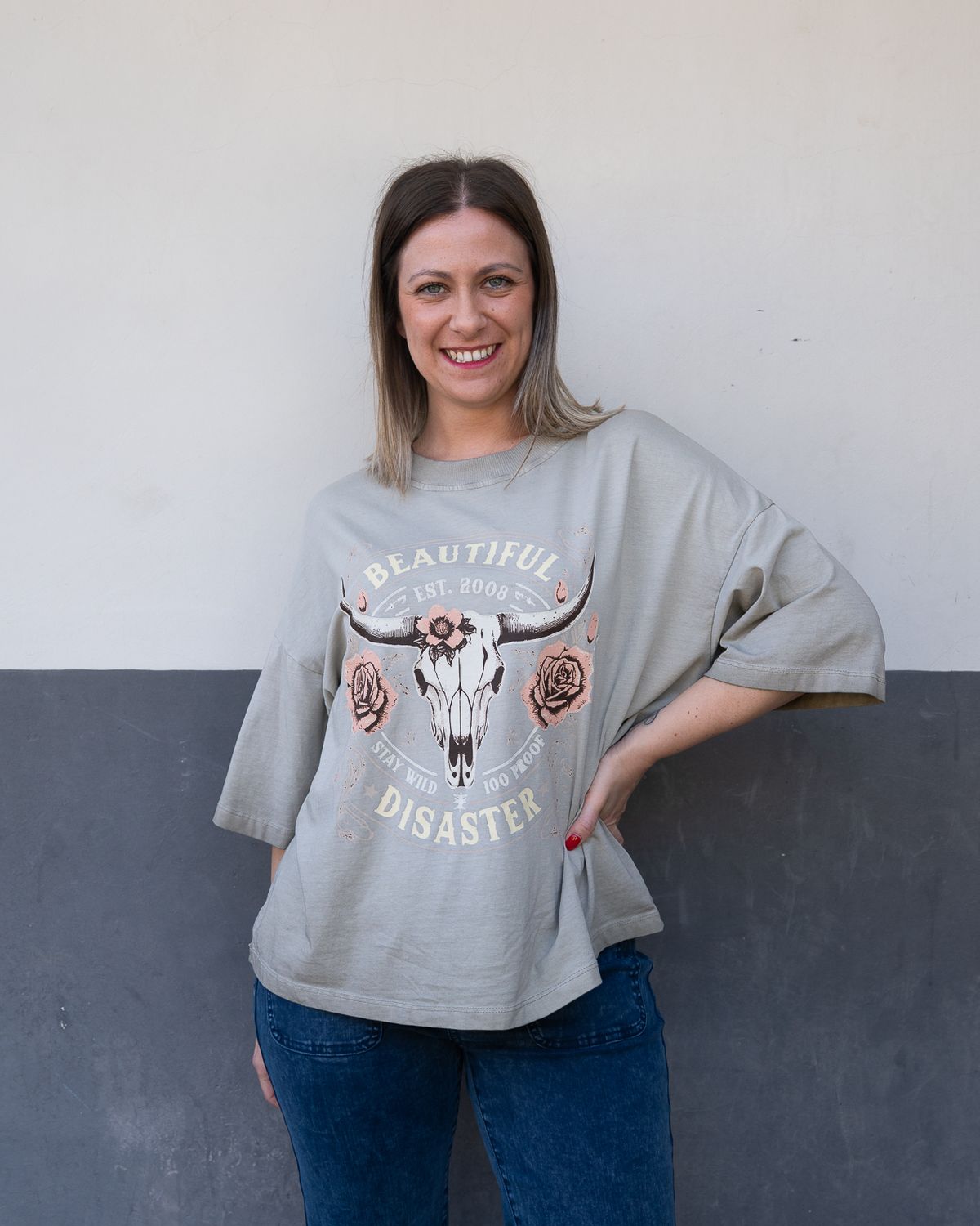 T-shirt over HaveOne con stampa fango