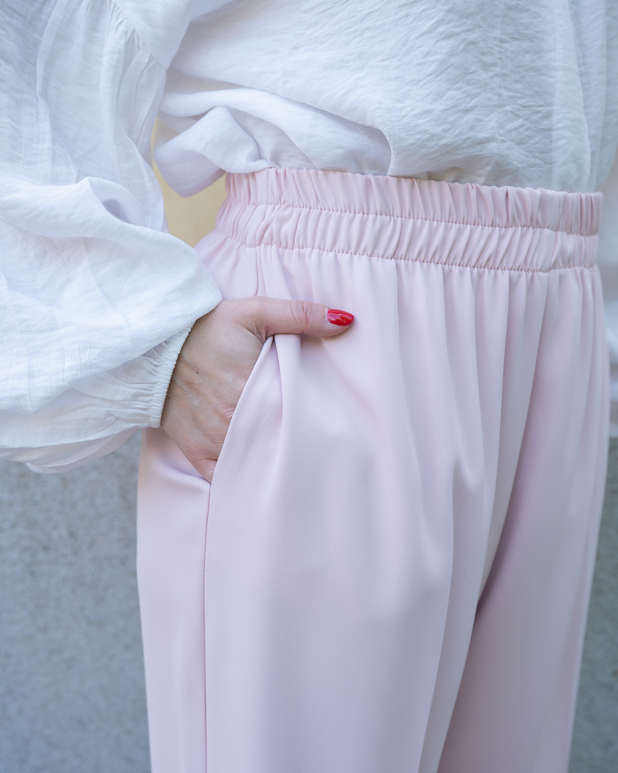 Pantalone Maryley rosa cipria