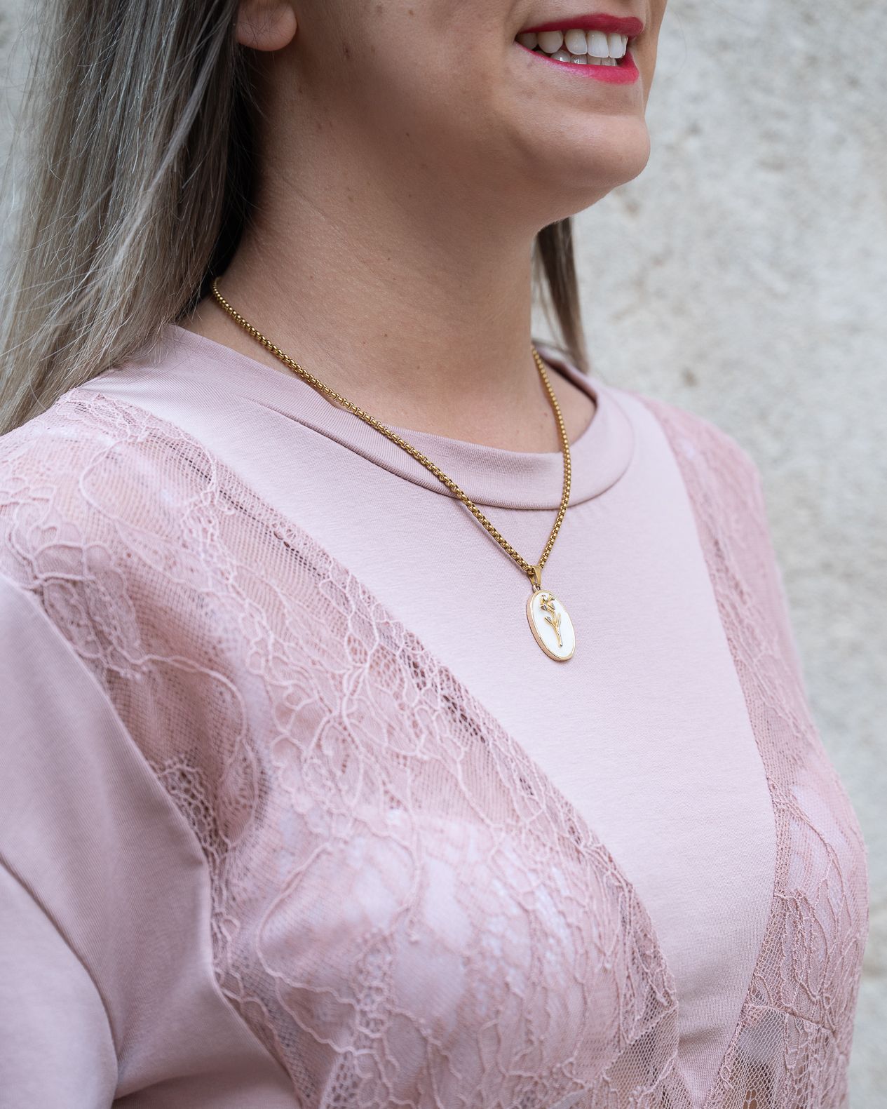 T-Shirt con pizzo HaveOne rosa