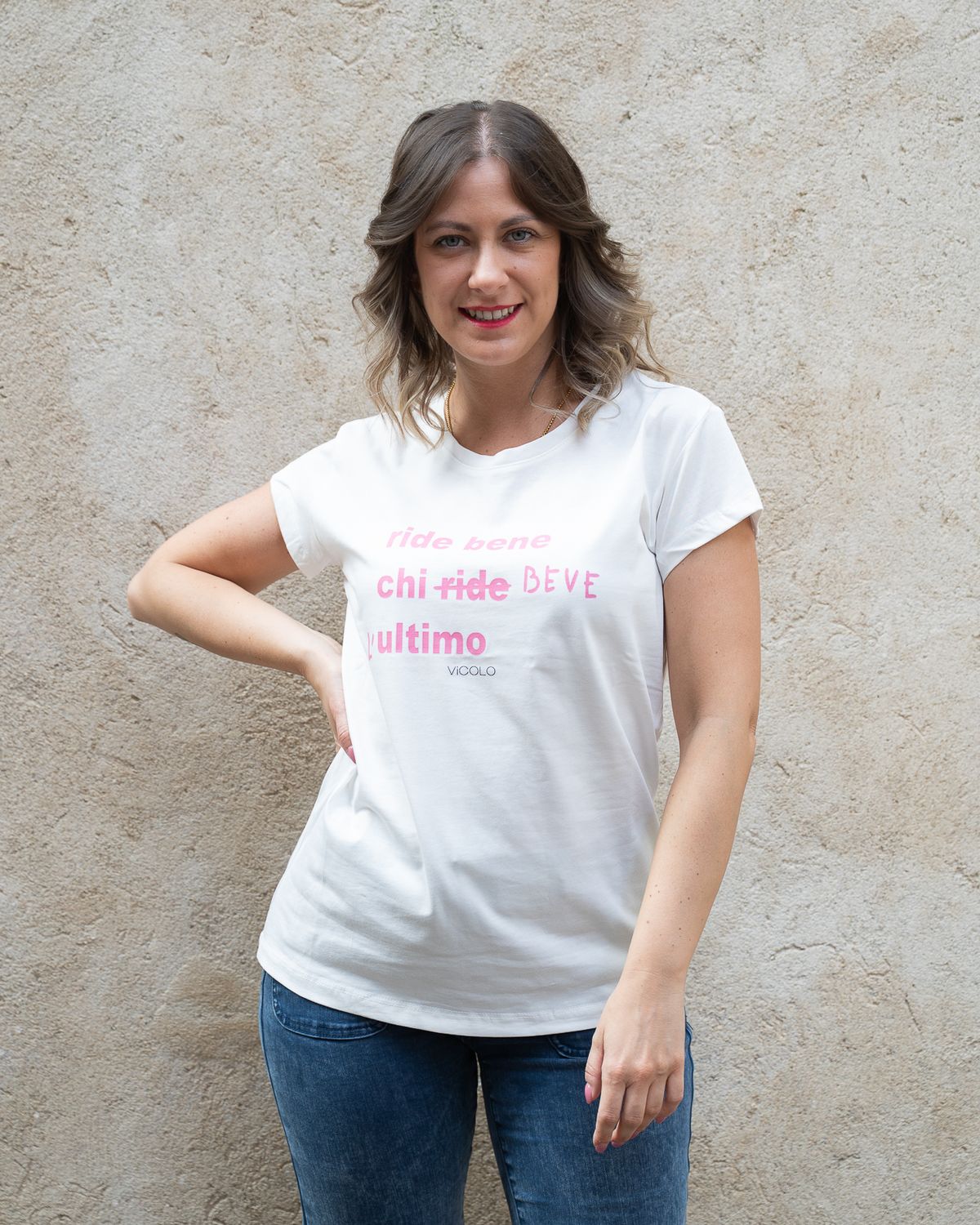 T-Shirt Vicolo "ride bene chi beve l'ultimo"
