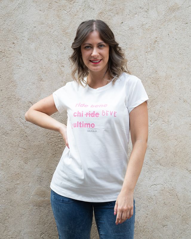 T-Shirt Vicolo "ride bene chi beve l'ultimo"