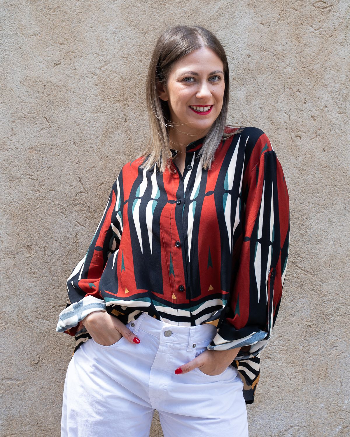 Camicia HaveOne a fantasia etnica