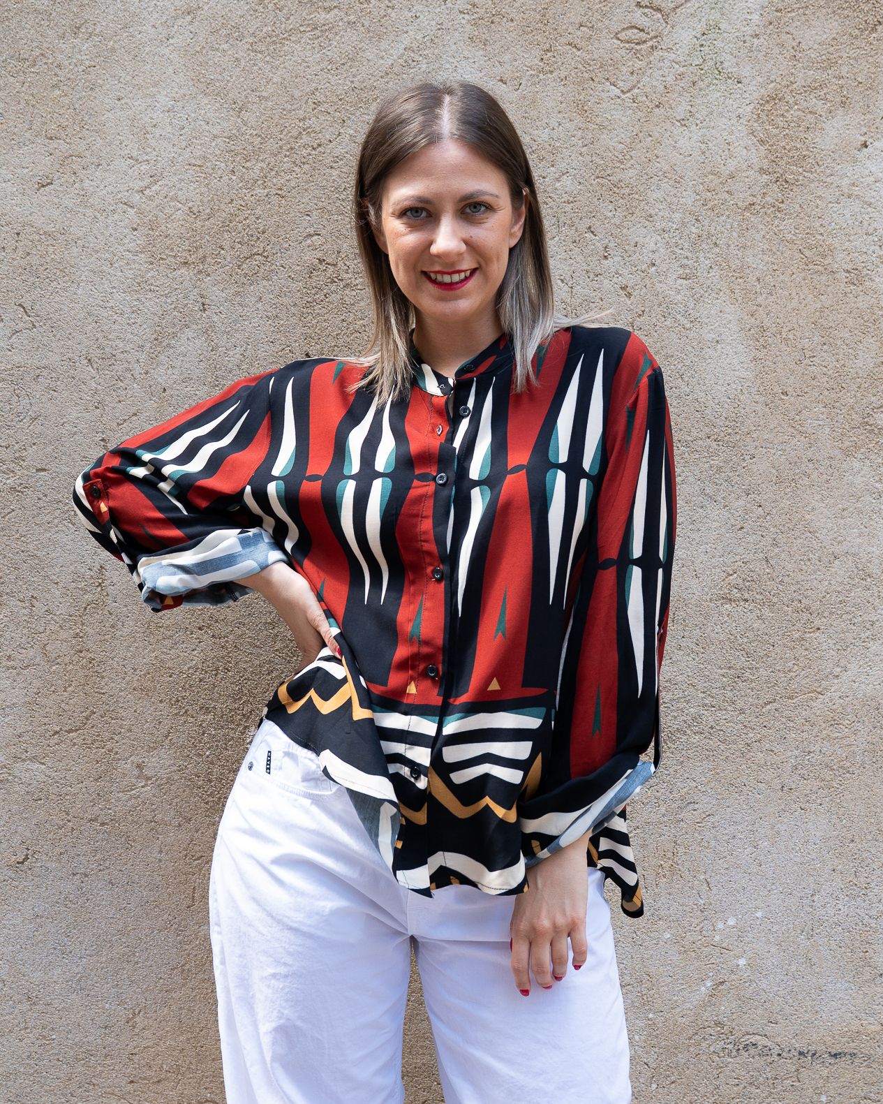 Camicia HaveOne a fantasia etnica