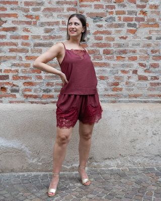 Coordinato top e short con pizzo HaveOne india Coordinato top e short con pizzo HaveOne india