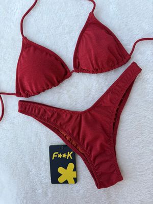 Bikini Visionary Dose modello triangolo con slip americano ruggine Bikini Visionary Dose modello triangolo con slip americano ruggine