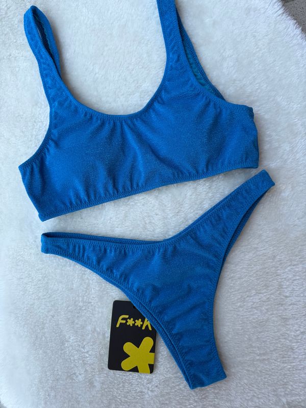 Bikini Visionary Dose modello top e slip americano light blue Bikini Visionary Dose modello top e slip americano light blue