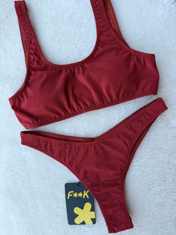 Bikini Visionary Dose modello top e slip americano ruggine Bikini Visionary Dose modello top e slip americano ruggine