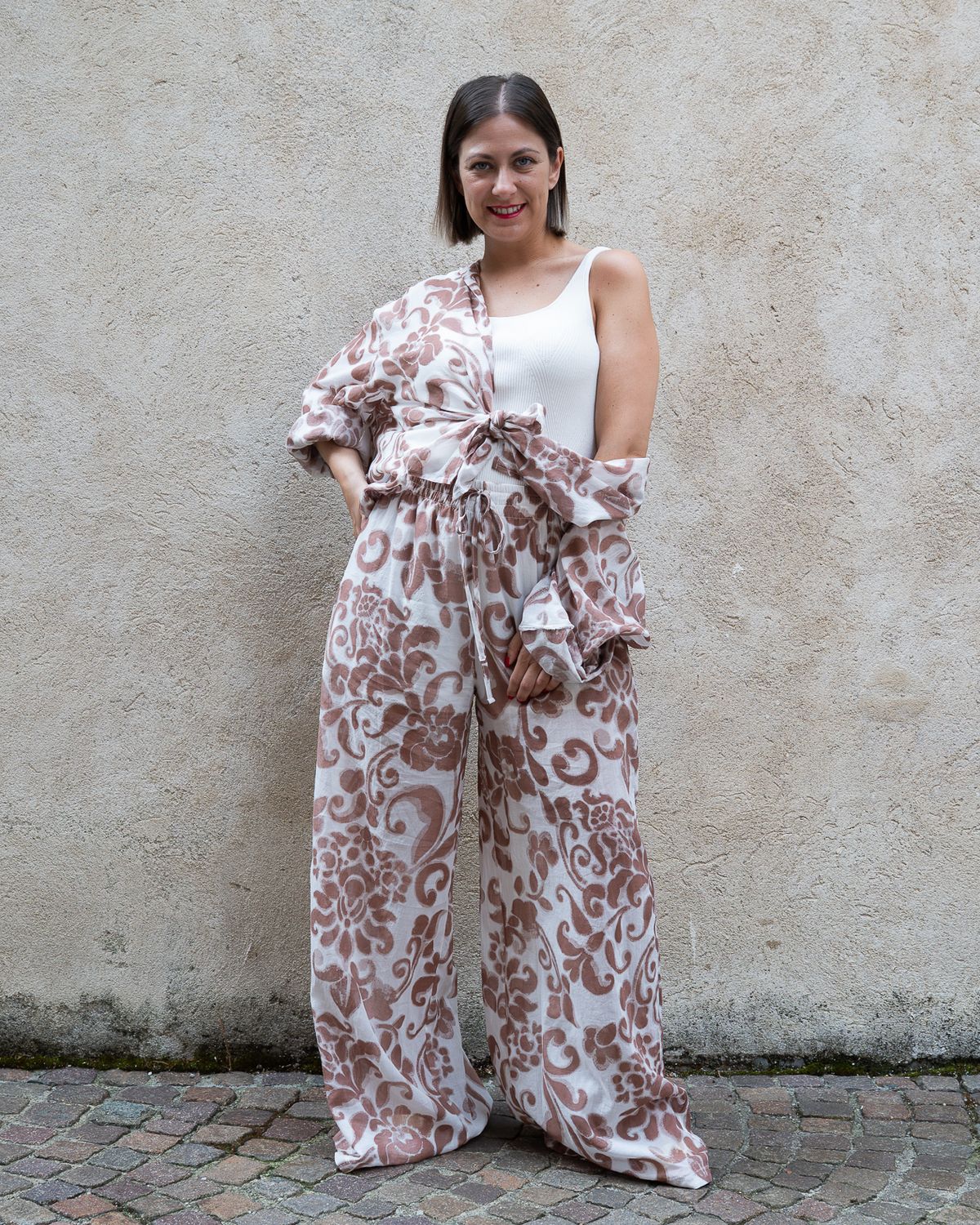 Coordinato HaveOne fantasia panna e beige Coordinato HaveOne fantasia panna e beige