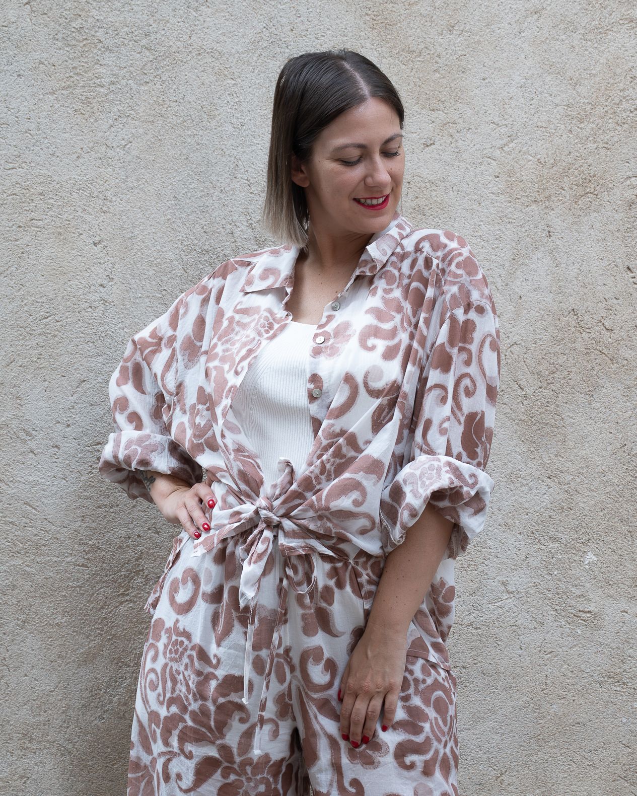 Coordinato HaveOne fantasia panna e beige