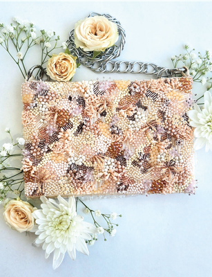Tender Blush beaded bag