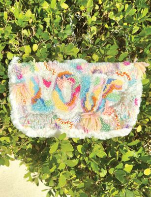 LOVE embroidered bag