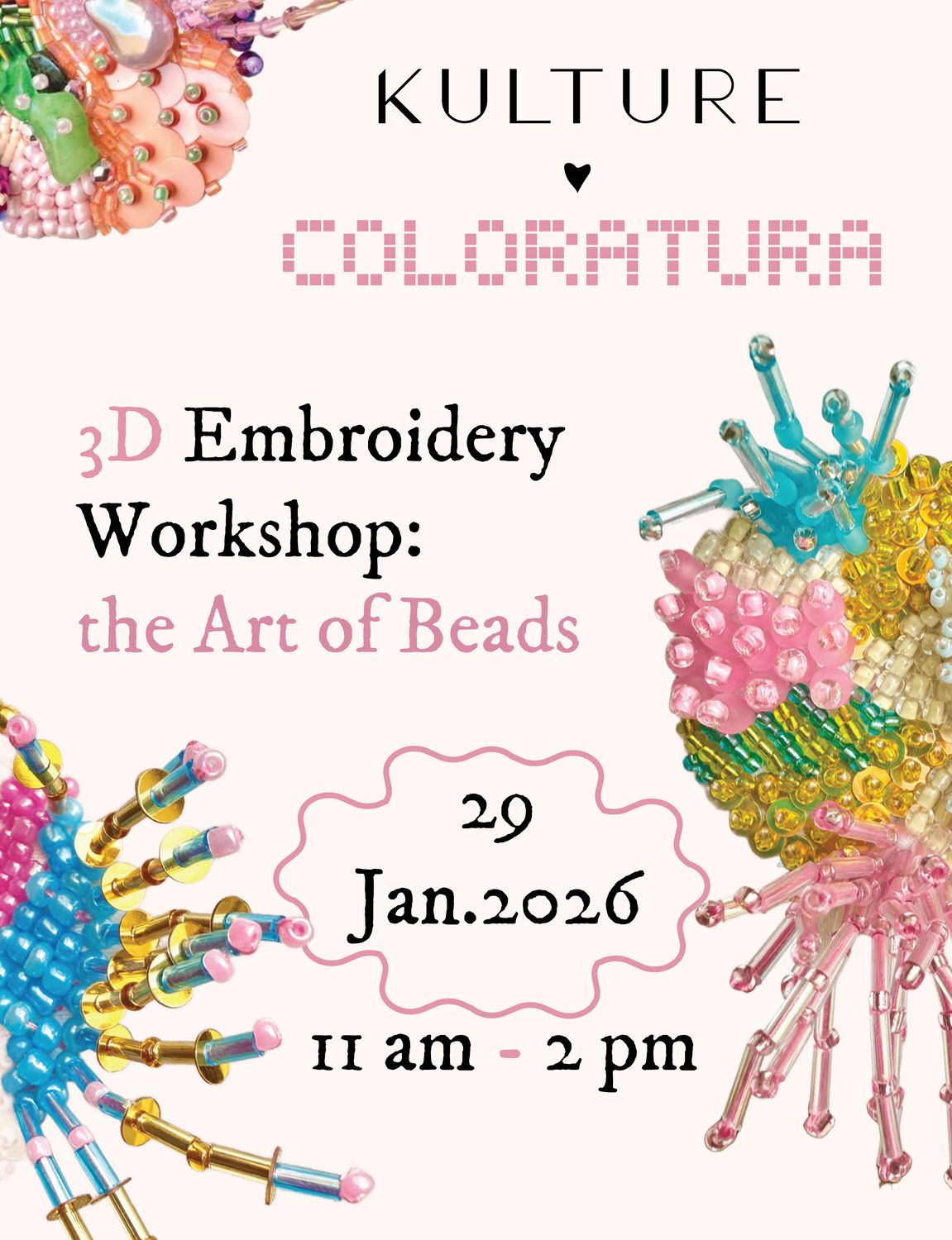 Embroidery Workshop - 29 Jan - 300 aed